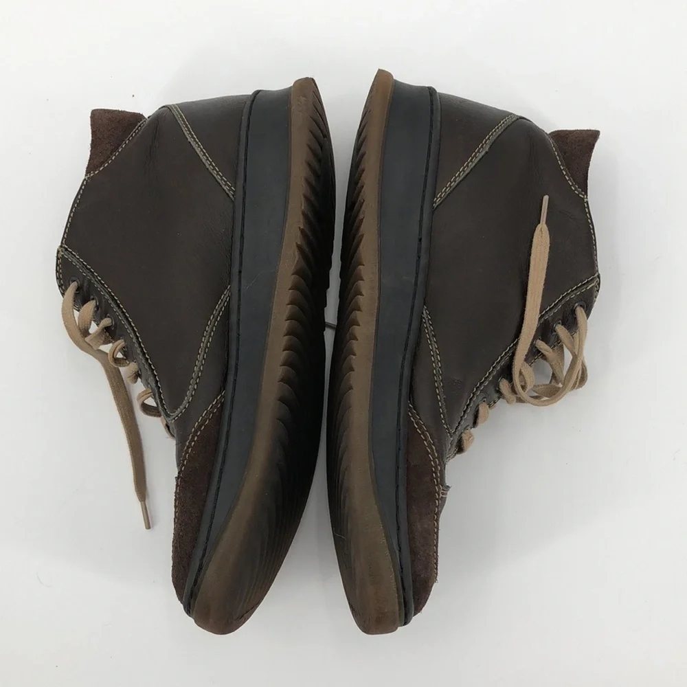 Johnston & Murphy Size 9 Lace Up Brown Leather with Suede Shoes Boots